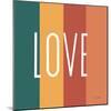 Love Rainbow Retro-Ann Kelle-Mounted Art Print