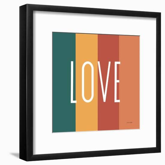 Love Rainbow Retro-Ann Kelle-Framed Art Print