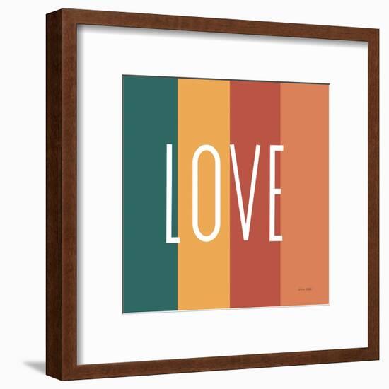 Love Rainbow Retro-Ann Kelle-Framed Art Print