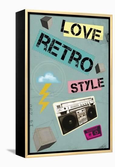 Love Retro Style-Elo Marc-Framed Premier Image Canvas