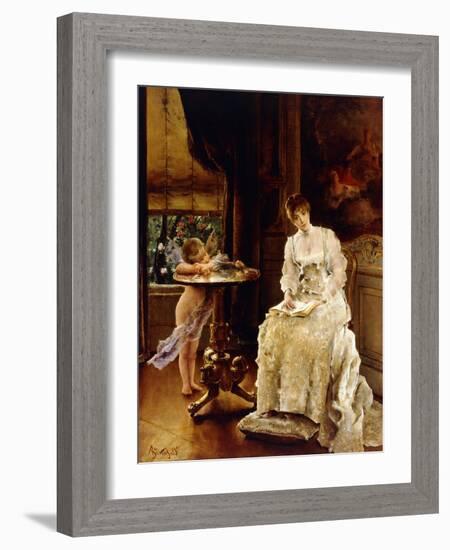 Love's Messenger-Alfred Emile Léopold Stevens-Framed Giclee Print