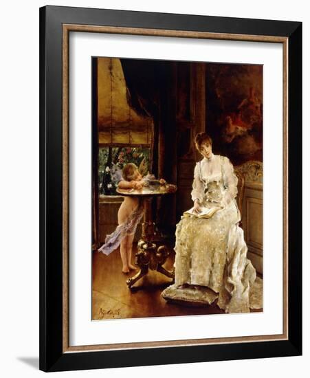 Love's Messenger-Alfred Emile Léopold Stevens-Framed Giclee Print