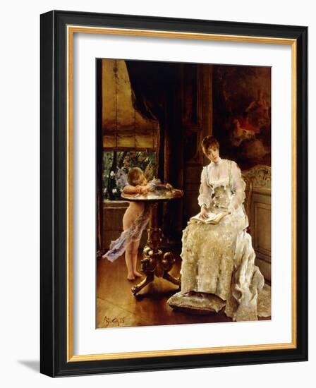 Love's Messenger-Alfred Emile Léopold Stevens-Framed Giclee Print