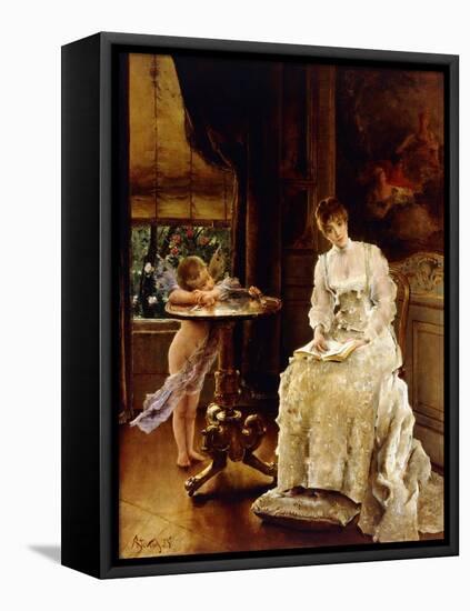 Love's Messenger-Alfred Emile Léopold Stevens-Framed Premier Image Canvas