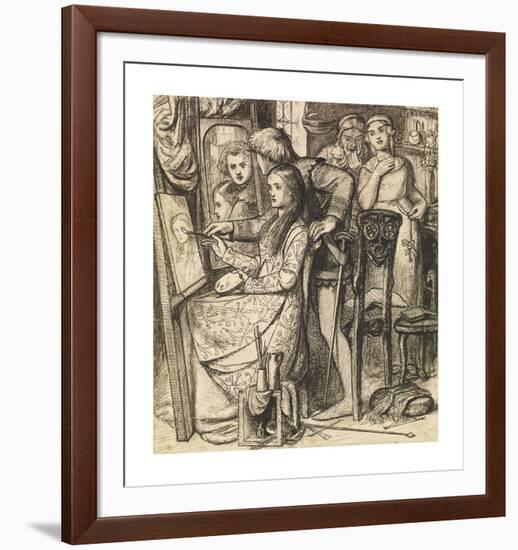 Love's Mirror or a Parable of Love-Dante Gabriel Rossetti-Framed Premium Giclee Print