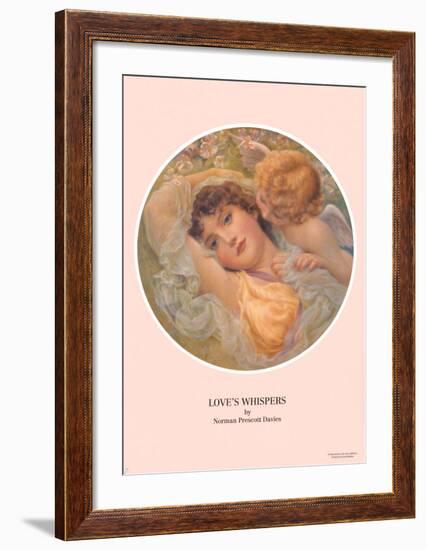 Love's Whispers-Norman Prescott Davies-Framed Art Print