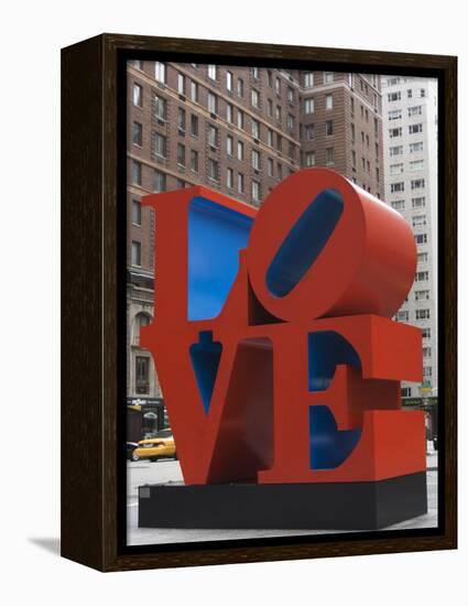 Love Sculpture by Robert Indiana, 6th Avenue, Manhattan, New York City, New York, USA-Amanda Hall-Framed Premier Image Canvas