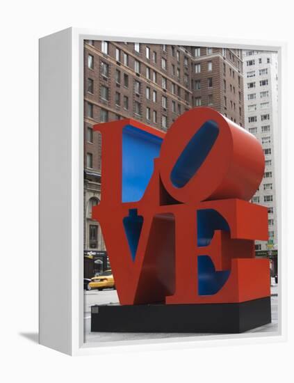 Love Sculpture by Robert Indiana, 6th Avenue, Manhattan, New York City, New York, USA-Amanda Hall-Framed Premier Image Canvas