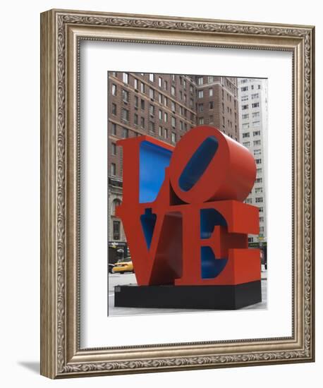 Love Sculpture by Robert Indiana, 6th Avenue, Manhattan, New York City, New York, USA-Amanda Hall-Framed Photographic Print