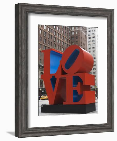 Love Sculpture by Robert Indiana, 6th Avenue, Manhattan, New York City, New York, USA-Amanda Hall-Framed Photographic Print