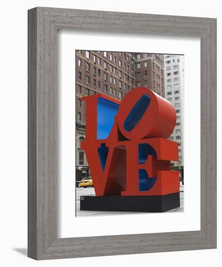 Love Sculpture by Robert Indiana, 6th Avenue, Manhattan, New York City, New York, USA-Amanda Hall-Framed Photographic Print