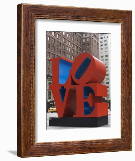 Love Sculpture by Robert Indiana, 6th Avenue, Manhattan, New York City, New York, USA-Amanda Hall-Framed Photographic Print