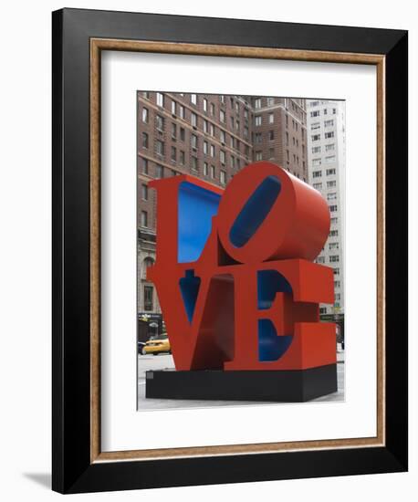 Love Sculpture by Robert Indiana, 6th Avenue, Manhattan, New York City, New York, USA-Amanda Hall-Framed Photographic Print