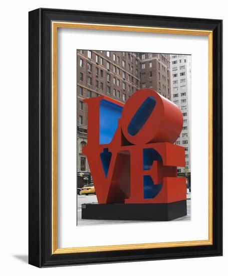 Love Sculpture by Robert Indiana, 6th Avenue, Manhattan, New York City, New York, USA-Amanda Hall-Framed Photographic Print