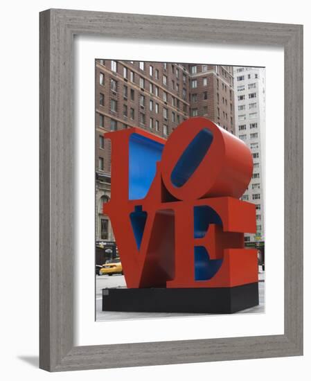 Love Sculpture by Robert Indiana, 6th Avenue, Manhattan, New York City, New York, USA-Amanda Hall-Framed Photographic Print