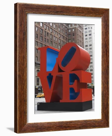 Love Sculpture by Robert Indiana, 6th Avenue, Manhattan, New York City, New York, USA-Amanda Hall-Framed Photographic Print