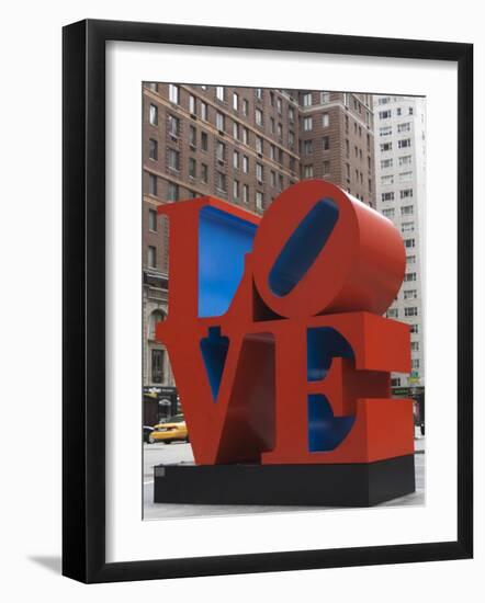 Love Sculpture by Robert Indiana, 6th Avenue, Manhattan, New York City, New York, USA-Amanda Hall-Framed Photographic Print