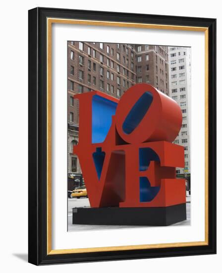 Love Sculpture by Robert Indiana, 6th Avenue, Manhattan, New York City, New York, USA-Amanda Hall-Framed Photographic Print