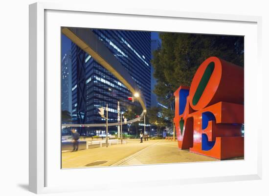 Love Sculpture by Robert Indiana, Shinjuku, Tokyo, Honshu, Japan, Asia-Christian Kober-Framed Photographic Print