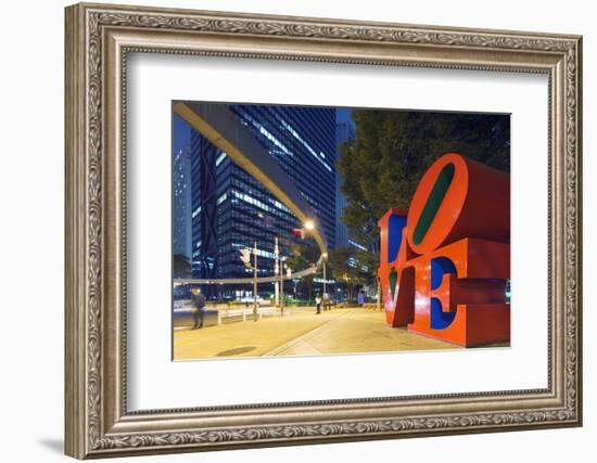 Love Sculpture by Robert Indiana, Shinjuku, Tokyo, Honshu, Japan, Asia-Christian Kober-Framed Photographic Print