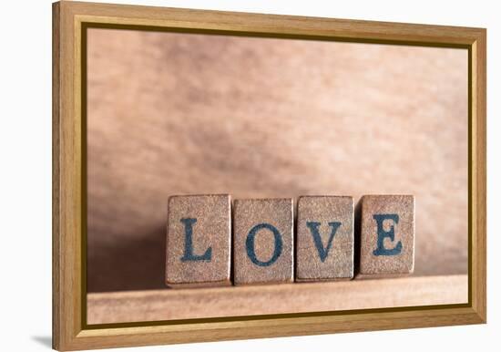 Love Spelled Out-frannyanne-Framed Stretched Canvas