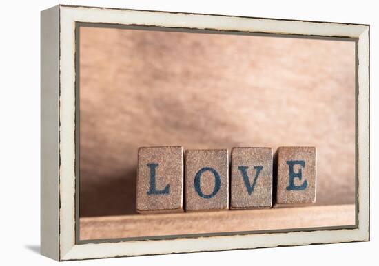 Love Spelled Out-frannyanne-Framed Stretched Canvas