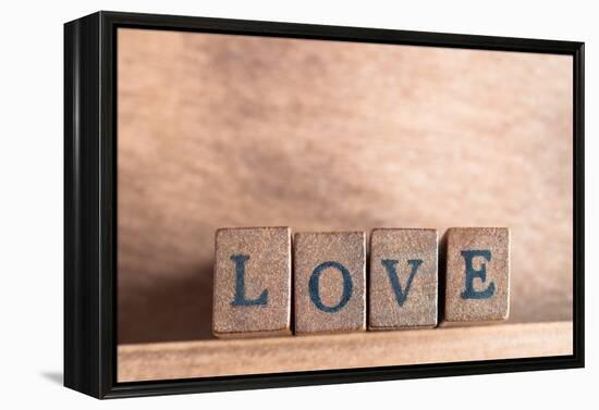 Love Spelled Out-frannyanne-Framed Stretched Canvas