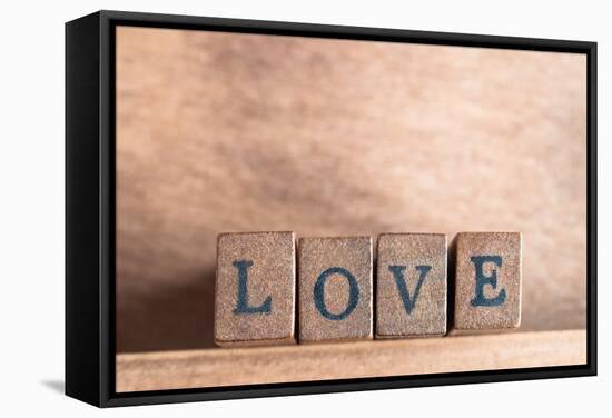 Love Spelled Out-frannyanne-Framed Stretched Canvas