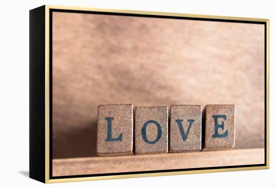 Love Spelled Out-frannyanne-Framed Stretched Canvas