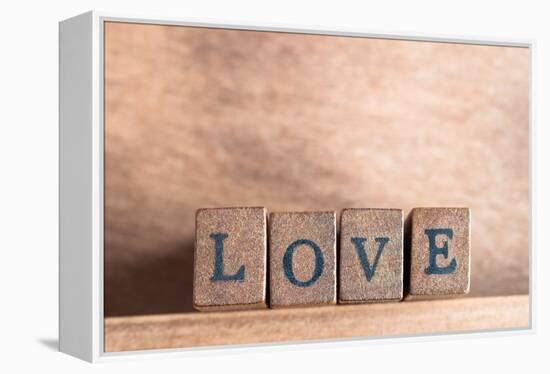 Love Spelled Out-frannyanne-Framed Stretched Canvas