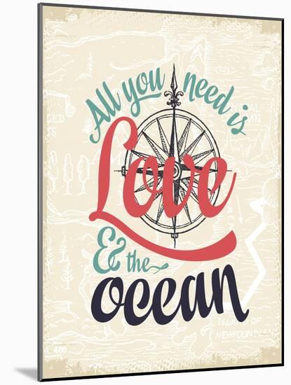 Love & the Ocean-The Saturday Evening Post-Mounted Giclee Print