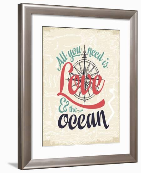 Love & the Ocean-The Saturday Evening Post-Framed Giclee Print