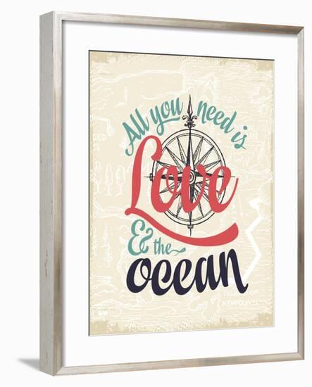 Love & the Ocean-The Saturday Evening Post-Framed Giclee Print