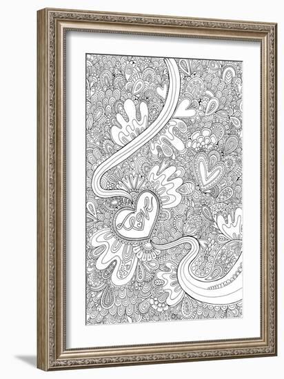 Love to Doodle Outlines-Hello Angel-Framed Giclee Print