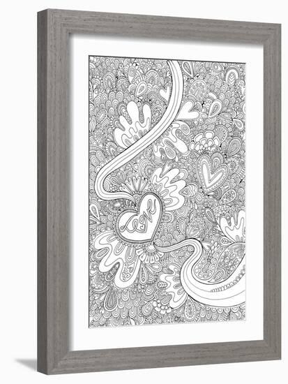 Love to Doodle Outlines-Hello Angel-Framed Giclee Print