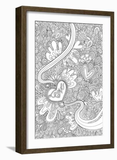 Love to Doodle Outlines-Hello Angel-Framed Giclee Print