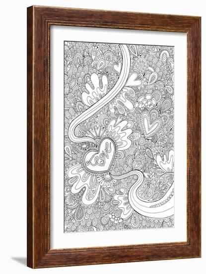 Love to Doodle Outlines-Hello Angel-Framed Giclee Print