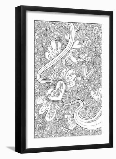 Love to Doodle Outlines-Hello Angel-Framed Giclee Print