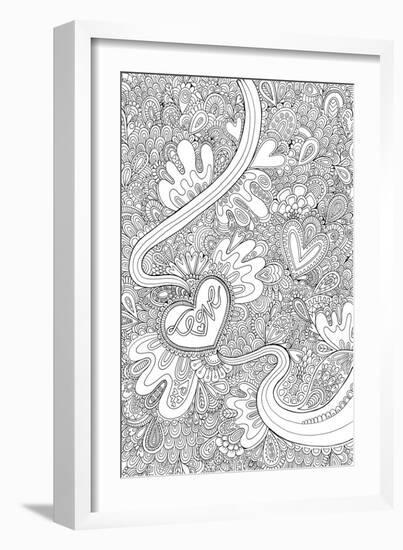 Love to Doodle Outlines-Hello Angel-Framed Giclee Print