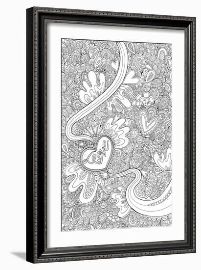 Love to Doodle Outlines-Hello Angel-Framed Giclee Print