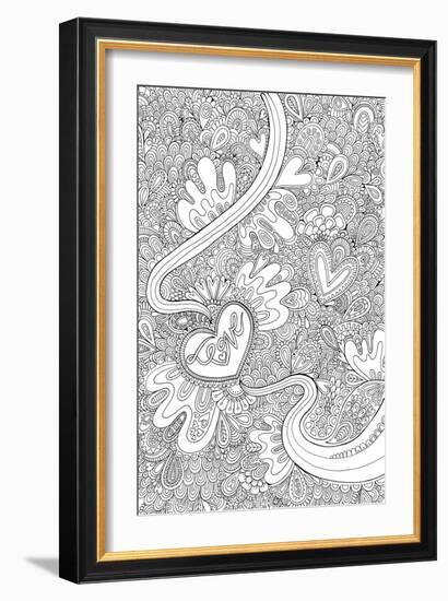 Love to Doodle Outlines-Hello Angel-Framed Giclee Print