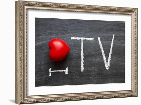 Love Tv-Yury Zap-Framed Art Print