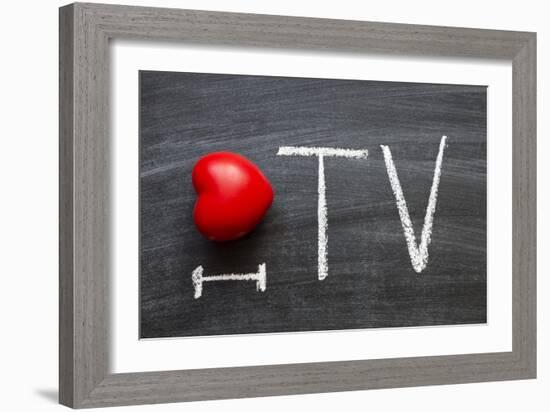 Love Tv-Yury Zap-Framed Art Print