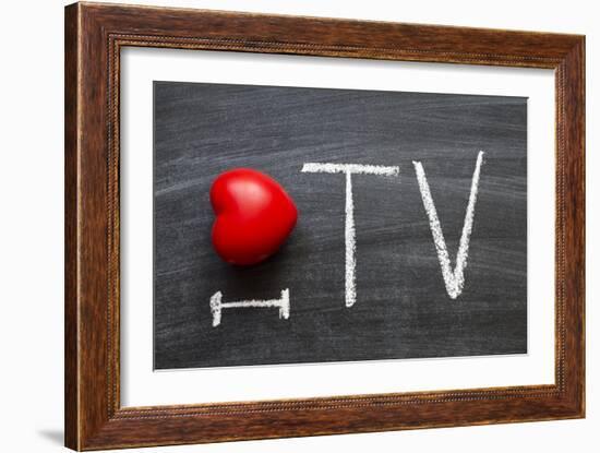 Love Tv-Yury Zap-Framed Art Print