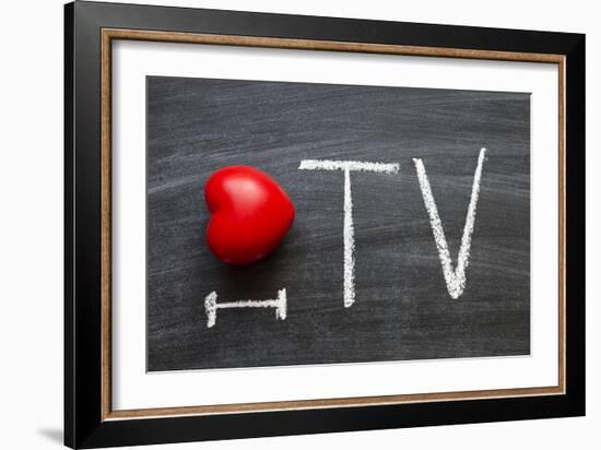 Love Tv-Yury Zap-Framed Art Print