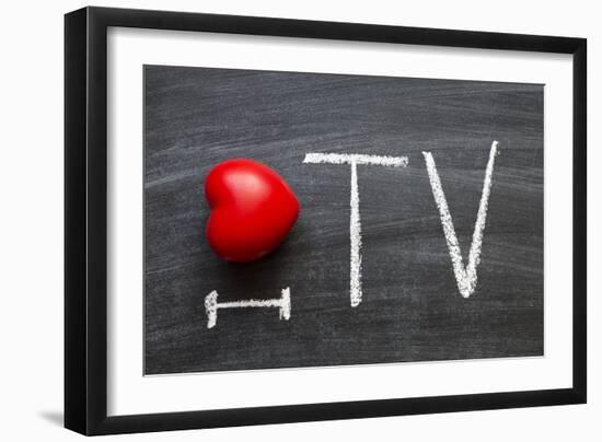 Love Tv-Yury Zap-Framed Art Print