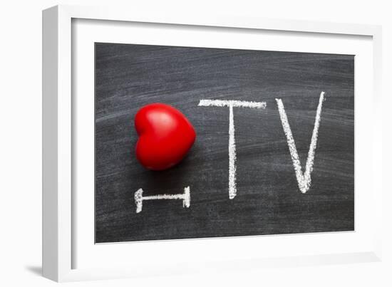 Love Tv-Yury Zap-Framed Art Print