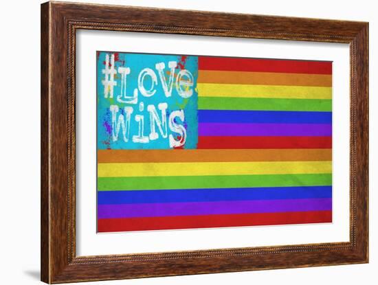 Love Wins Flag-Ali Potman-Framed Giclee Print