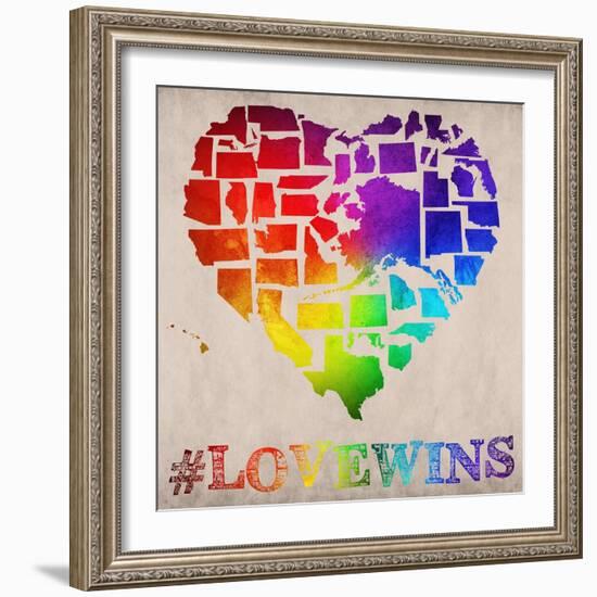 Love Wins Map-Ali Potman-Framed Giclee Print