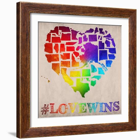 Love Wins Map-Ali Potman-Framed Giclee Print